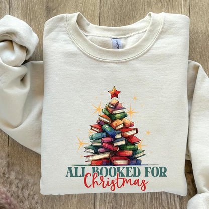 All Booked for Christmas Png, Christmas Books Png - 300 DPI Design for