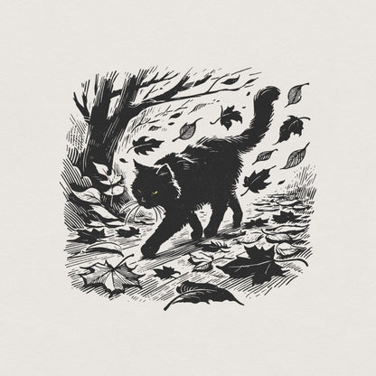 Black Cat Png, Halloween Cat Shirt - 300 DPI Design for T-Shirt