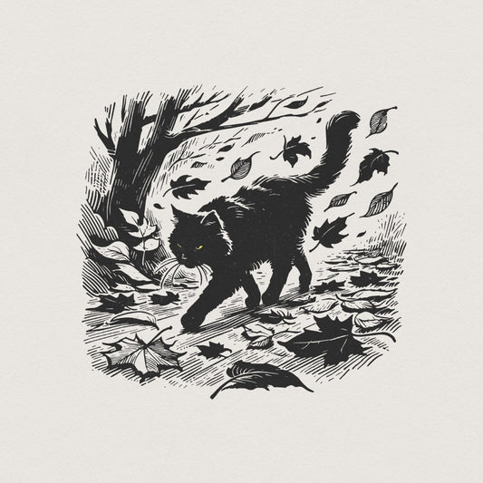 Black Cat Png, Halloween Cat Shirt - 300 DPI Design for T-Shirt