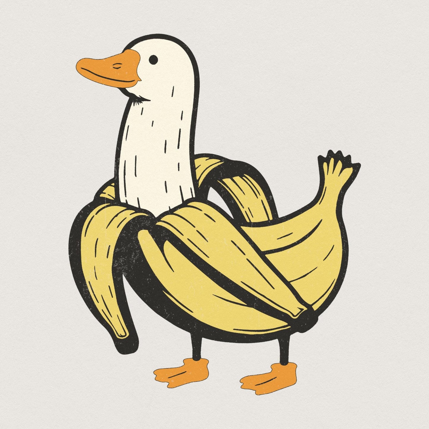 Funny Banana Duck PNG, Cute Banana Duck Sublimation - 300 DPI Design for