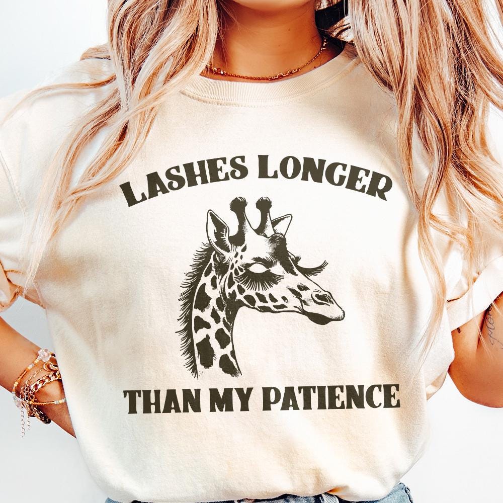 Lashes Longer Than My Patience PNG, Sarcastic Shirt Png - 300 DPI Design