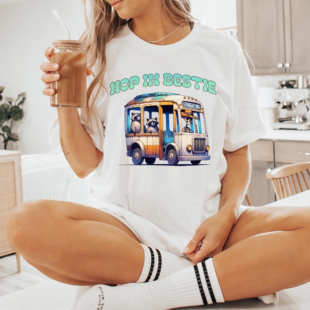 Struggle Bus Hop In Bestie PNG, Mental Health Struggle Bus png - 300 DPI