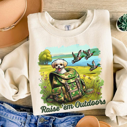 Raise Them Outdoors PNG, Duck Hunt PNG - 300 DPI Design for T-Shirt