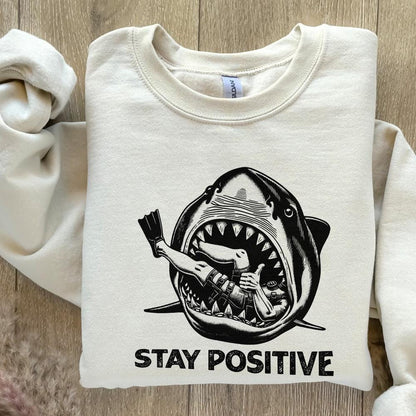Stay Positive PNG, Funny Vintage PNG - 300 DPI Design for T-Shirt