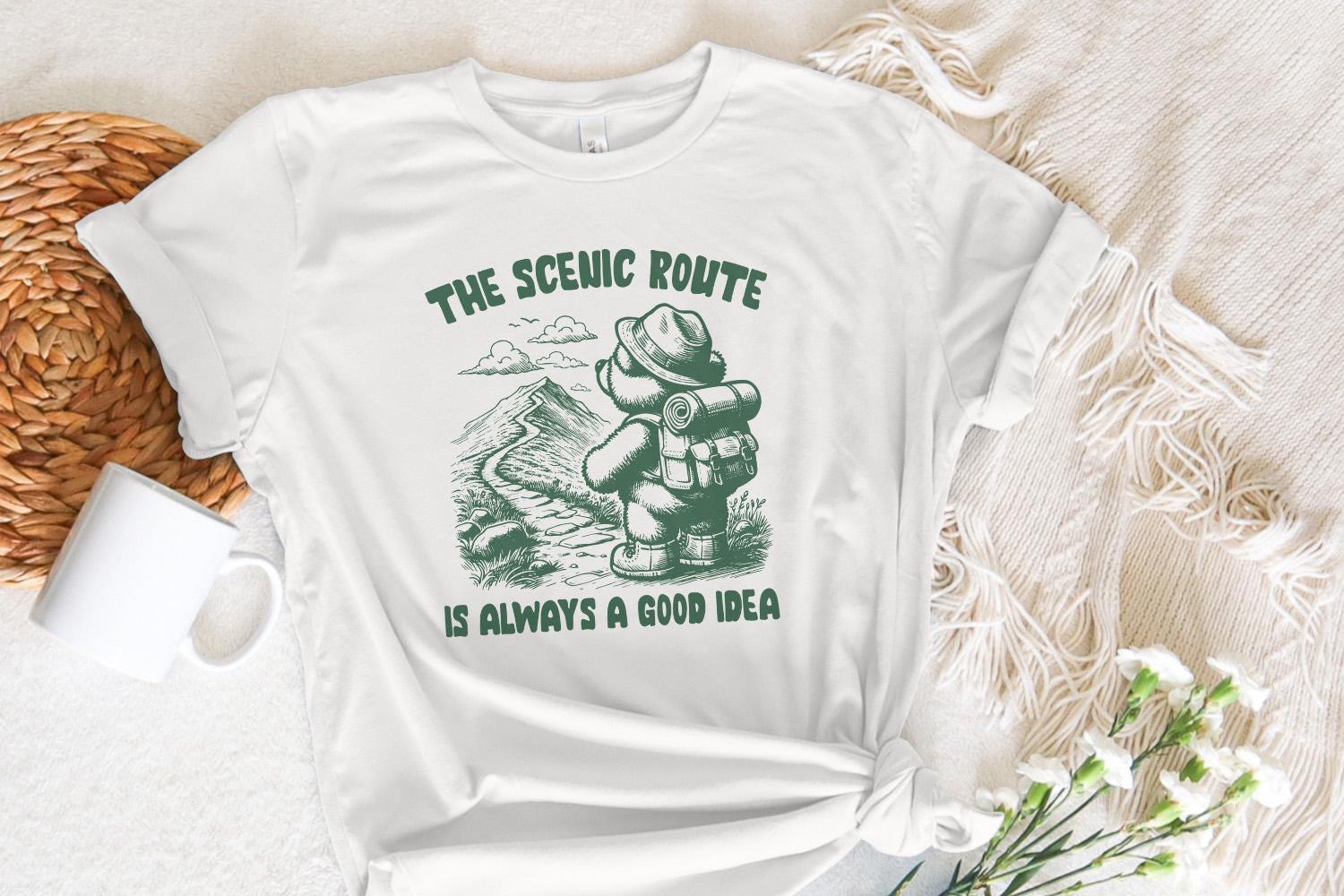 The Scenic Route is Always a Good Idea PNG, Trendy PNG - 300 DPI Design
