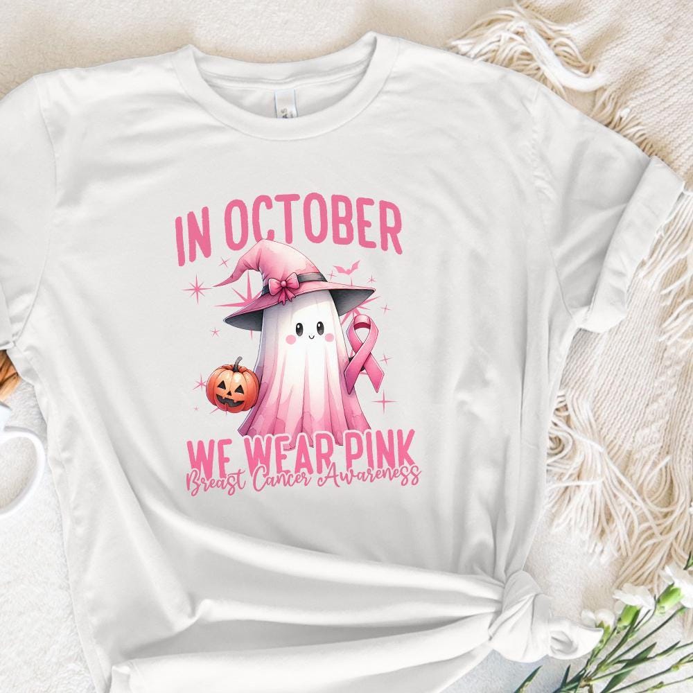 In October We Wear Pink PNG, Breast Cancer Awareness PNG - 300 DPI Design