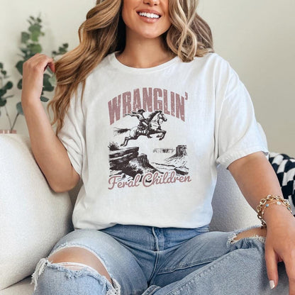 Wrangling Feral Children png, Southern PNG - 300 DPI Design for T-Shirt