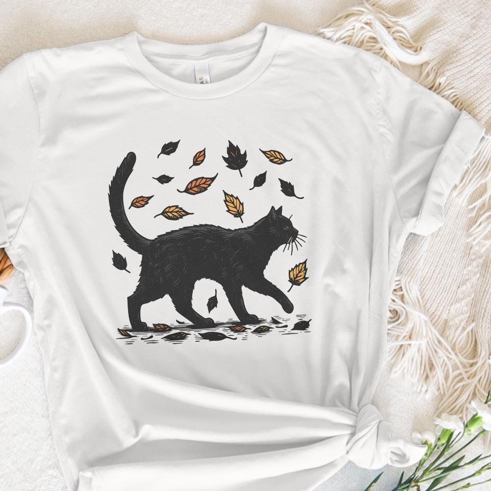 Black Cat Pumpkin png, Halloween Cat png - 300 DPI Design for T-Shirt