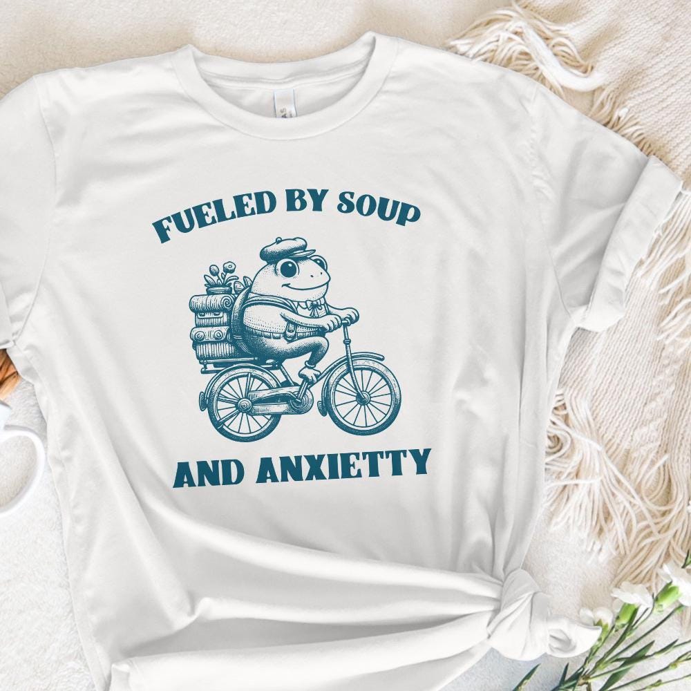Fueled by Soup and Anxiety PNG, Anxiety png - 300 DPI Design for T-Shirt
