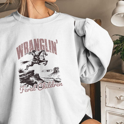 Wrangling Feral Children png, Southern PNG - 300 DPI Design for T-Shirt