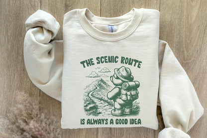 The Scenic Route is Always a Good Idea PNG, Trendy PNG - 300 DPI Design