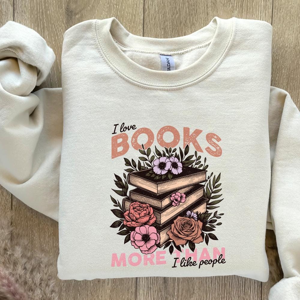 I Like Books More Than People PNG, Book png - 300 DPI Design for T-Shirt