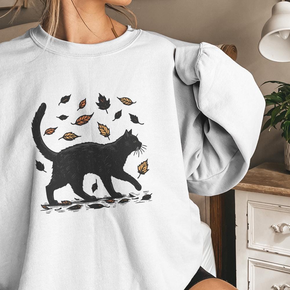 Black Cat Pumpkin png, Halloween Cat png - 300 DPI Design for T-Shirt