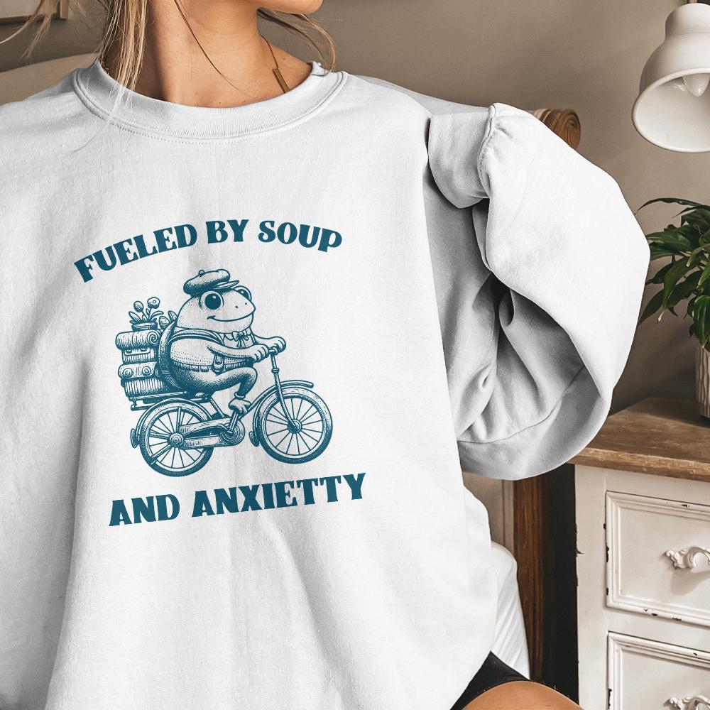 Fueled by Soup and Anxiety PNG, Anxiety png - 300 DPI Design for T-Shirt