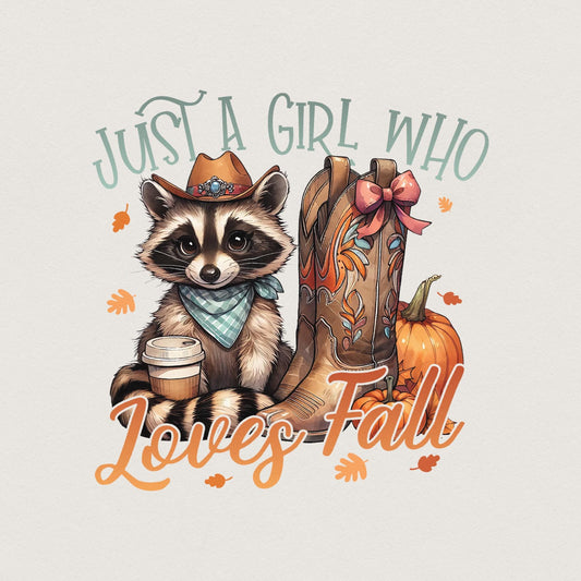 Just a Girl who Loves Fall, Pumpkin Spice Png - 300 DPI Design for T-Shirt