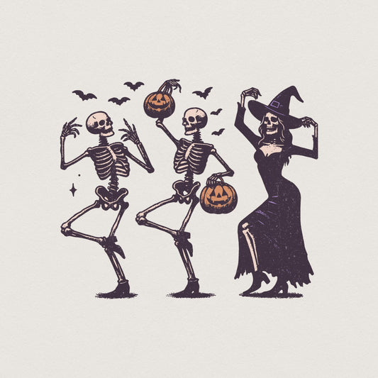 Dancing Skeleton png, Halloween skeleton - 300 DPI Design for T-Shirt