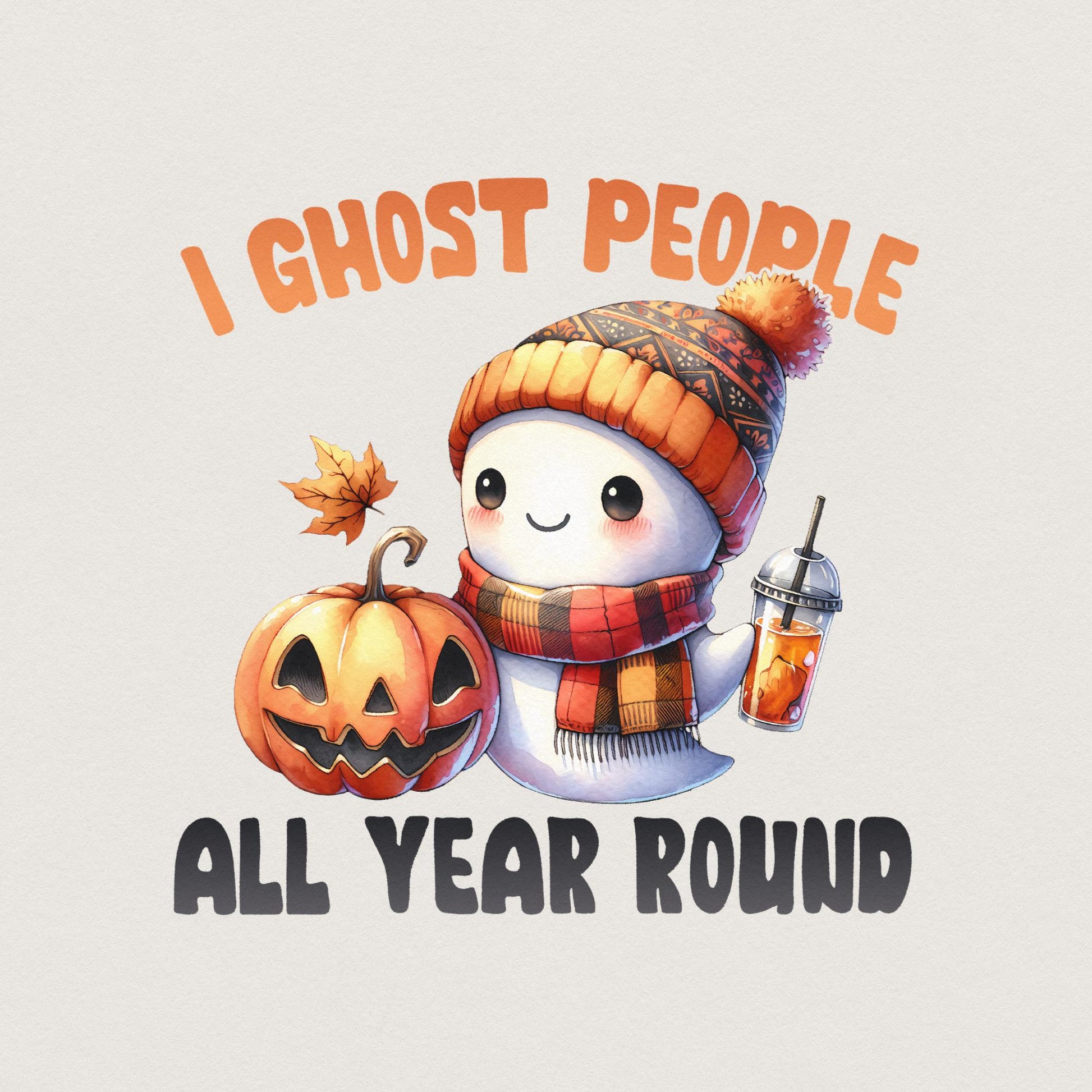Retro Ghost I Halloween PNG, Ghost Coffee PNG - 300 DPI Design for T-Shirt