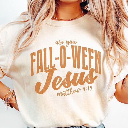 Are You Fall-O-Ween Jesus Png, Vintage Fall - 300 DPI Design for T-Shirt