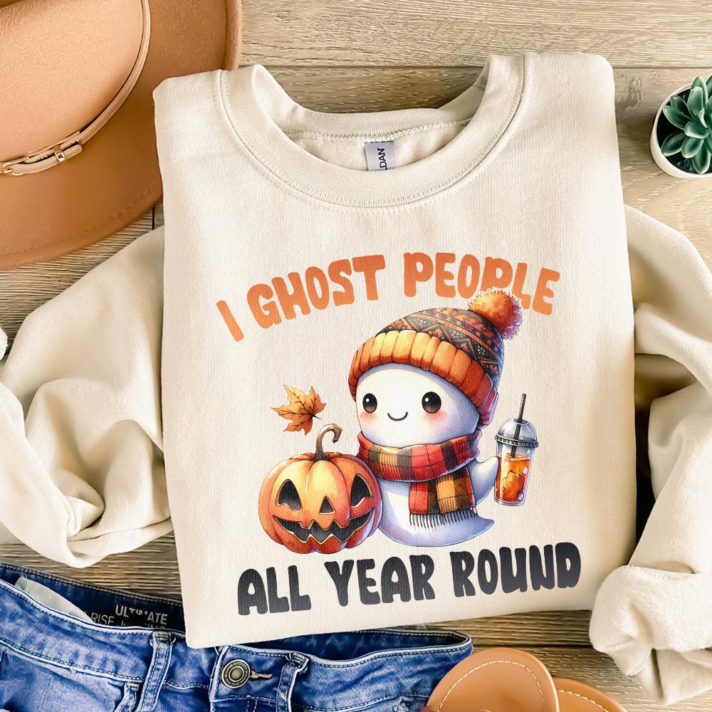 Retro Ghost I Halloween PNG, Ghost Coffee PNG - 300 DPI Design for T-Shirt