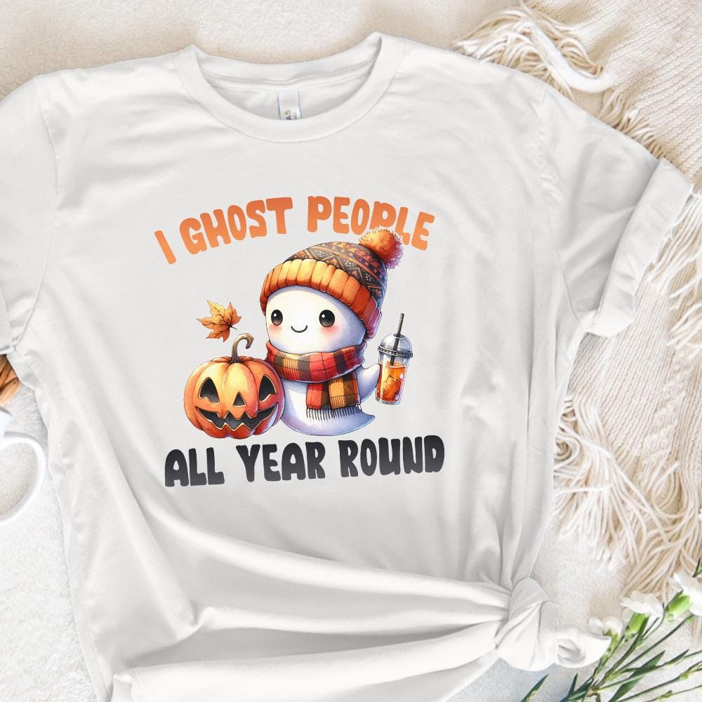 Retro Ghost I Halloween PNG, Ghost Coffee PNG - 300 DPI Design for T-Shirt