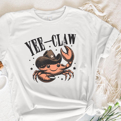 Yee Claw Crab png, Funny Cowboy Crab - 300 DPI Design for T-Shirt