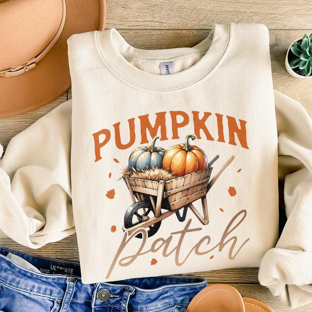 Fall Sublimation PNG, Pumpkin Patch PNG - 300 DPI Design for T-Shirt