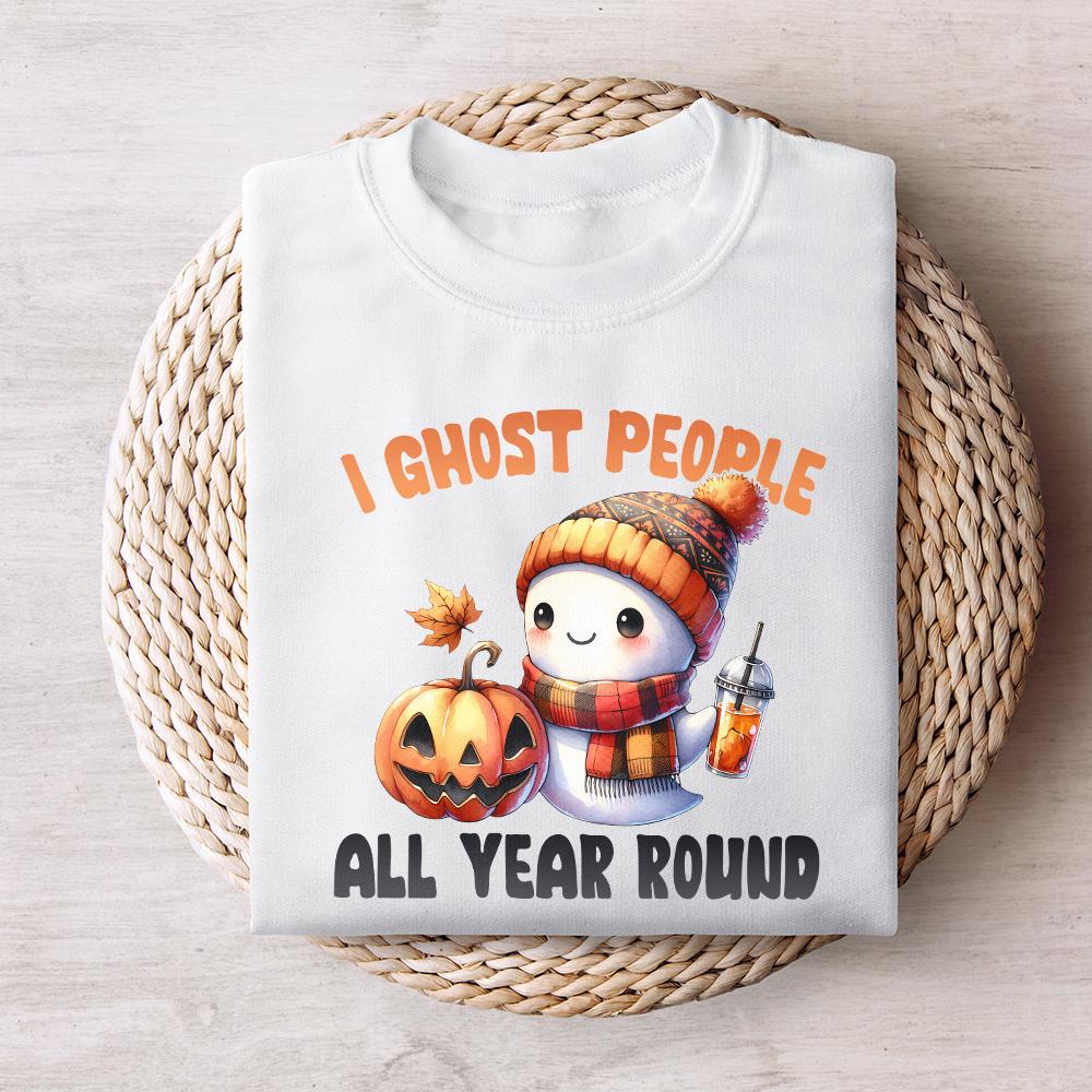 Retro Ghost I Halloween PNG, Ghost Coffee PNG - 300 DPI Design for T-Shirt
