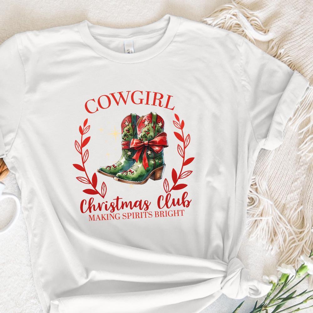 Cowgirl Christmas PNG, Retro Christmas PNG - 300 DPI Design for T-Shirt