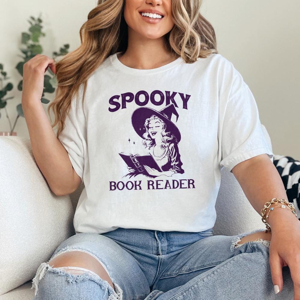 Spooky Book Girl PNG, Halloween Book Digital Download - 300 DPI Design
