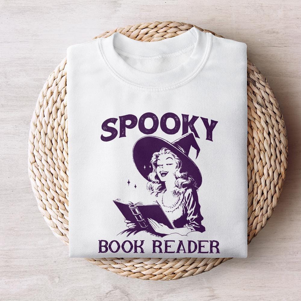 Spooky Book Girl PNG, Halloween Book Digital Download - 300 DPI Design