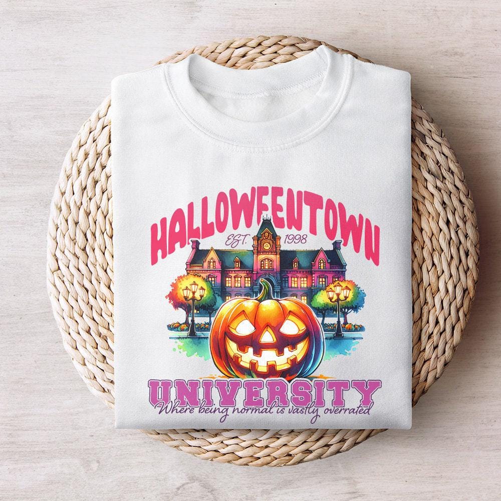Vintage Halloween Town 1998 Design, Retro Halloween Png Download - 300