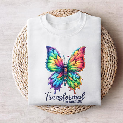 Transformed By Gods Love PNG, Butterfly PNG - 300 DPI Design for T-Shirt