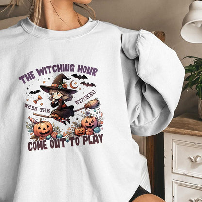 The Witch Hour, Retro Halloween Png - 300 DPI Design for T-Shirt