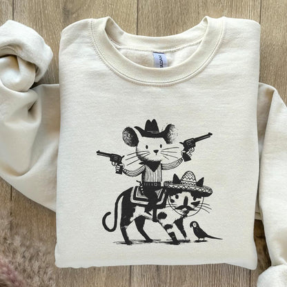 Mouse Cowboy, Cat png - 300 DPI Design for T-Shirt