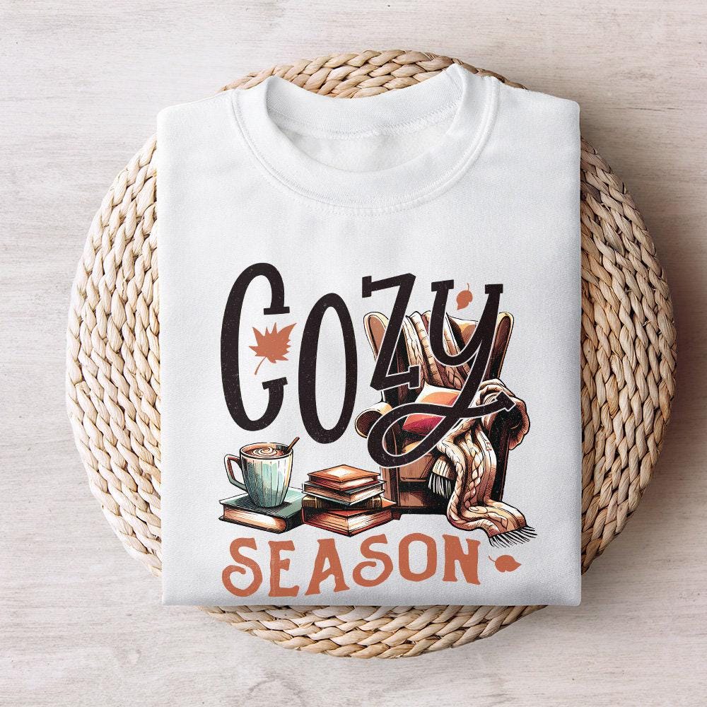 Cozy Season PNG, Fall Png - 300 DPI Design for T-Shirt