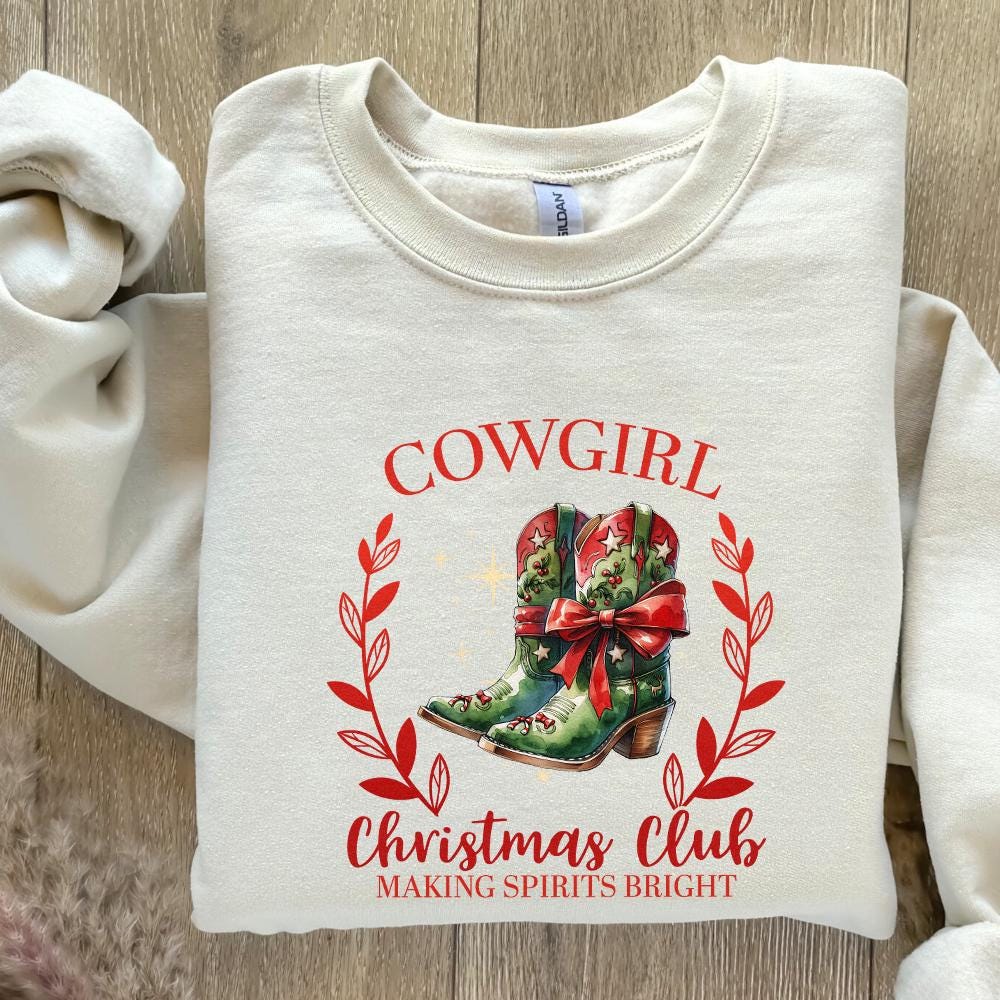Cowgirl Christmas PNG, Retro Christmas PNG - 300 DPI Design for T-Shirt