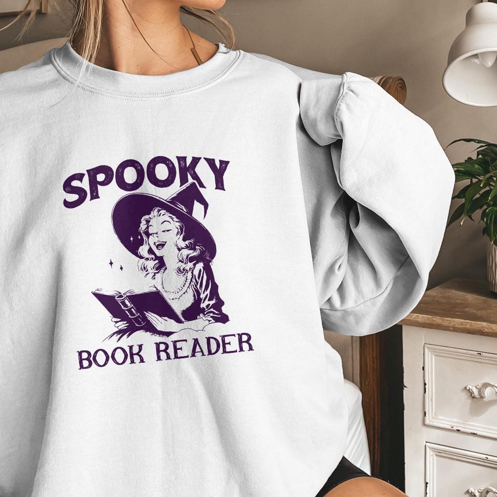 Spooky Book Girl PNG, Halloween Book Digital Download - 300 DPI Design