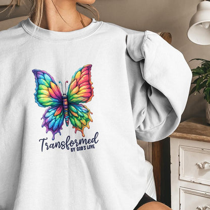 Transformed By Gods Love PNG, Butterfly PNG - 300 DPI Design for T-Shirt