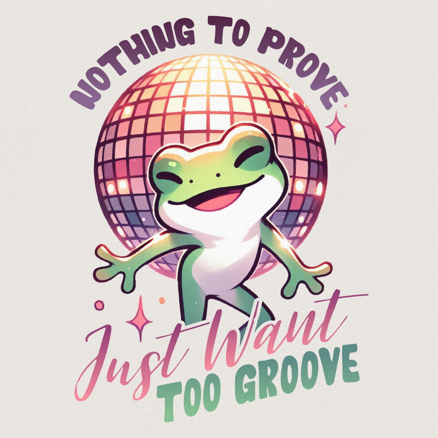 Groovy Frog Graphic, Funny Frog Png - 300 DPI Design for T-Shirt