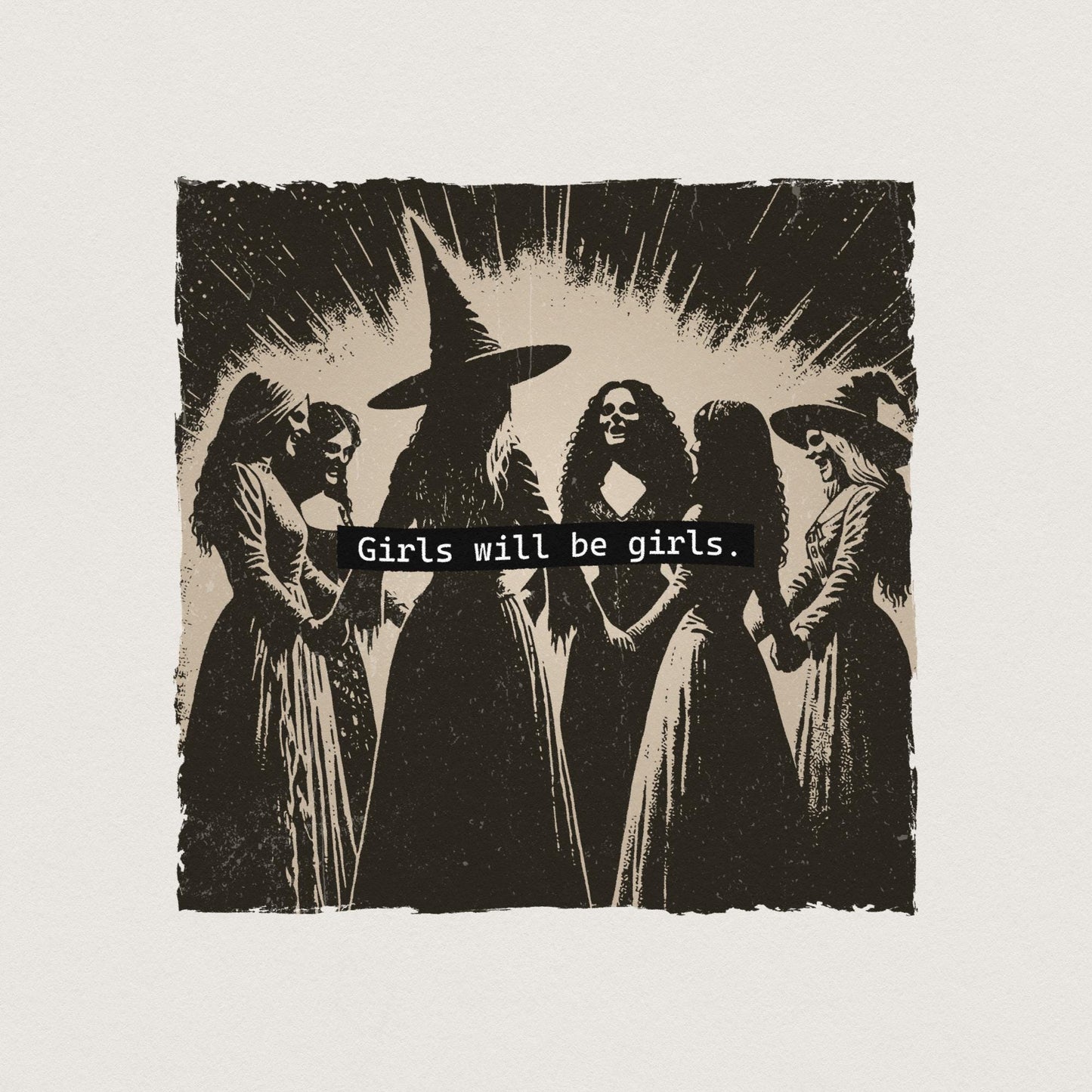 Halloween Witch PNG, Girls will be Girls PNG - 300 DPI Design for T-Shirt
