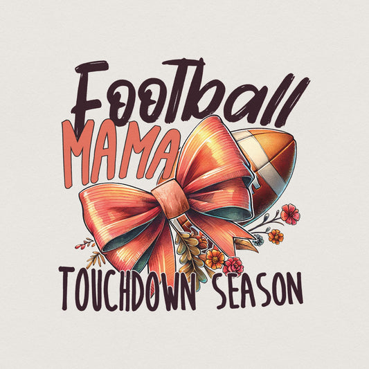 Football Mama Png, Football Bow Png - 300 DPI Design for T-Shirt