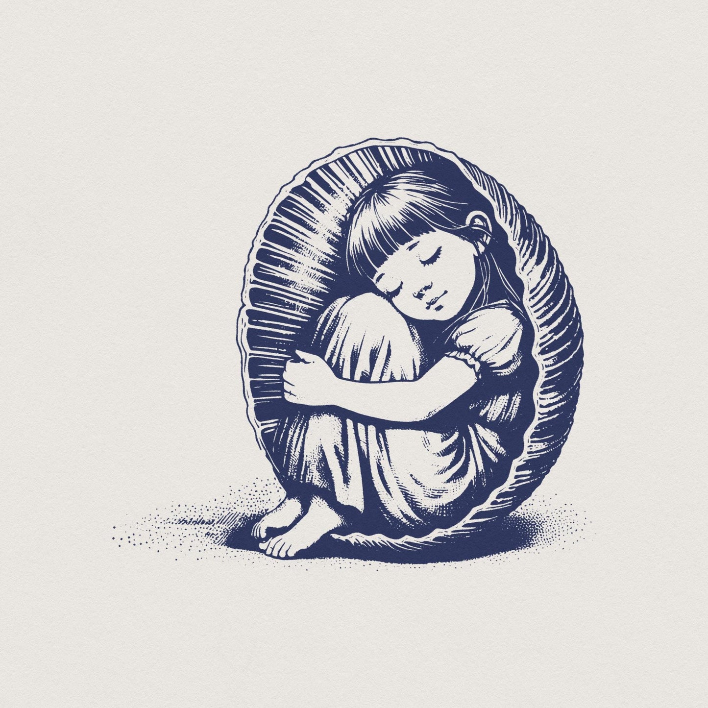 Sleepy Child Png, Cocoon Png - 300 DPI Design for T-Shirt