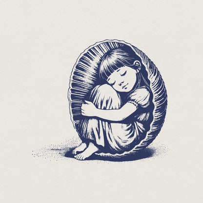 Sleepy Child Png, Cocoon Png - 300 DPI Design for T-Shirt