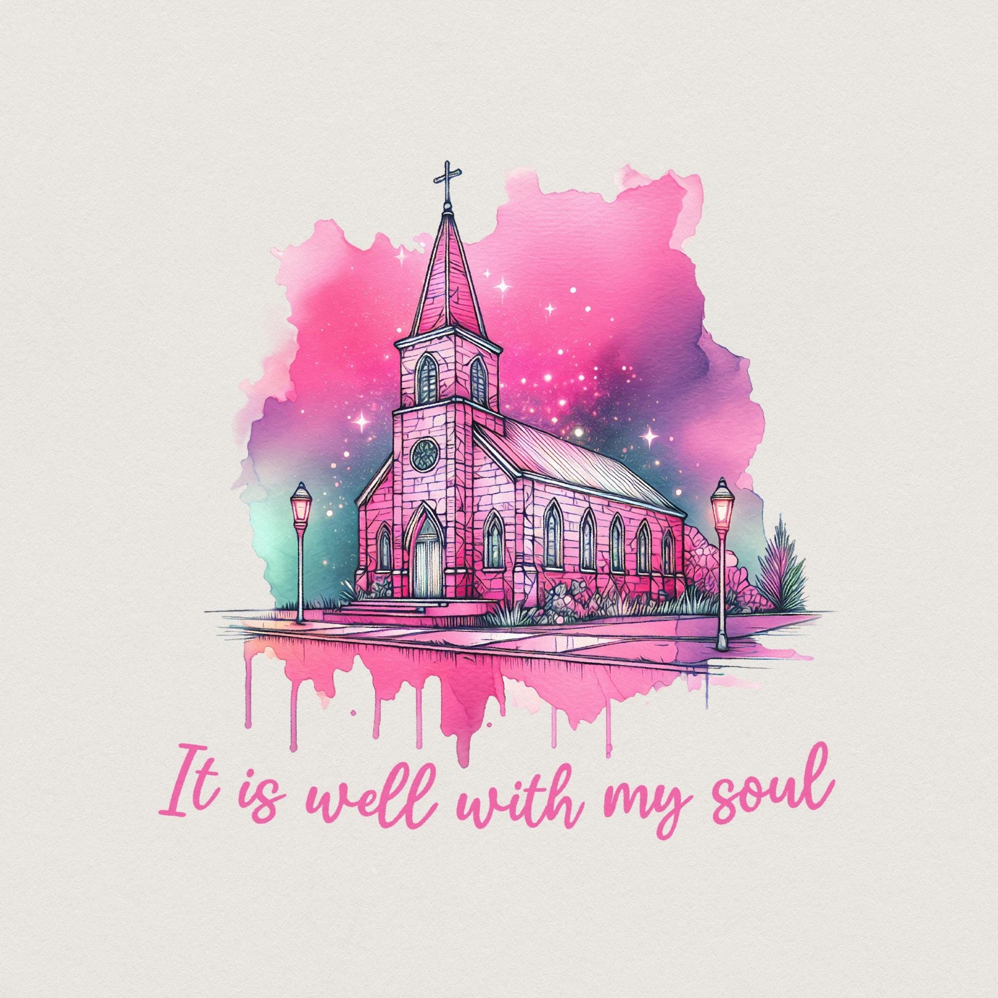 It Is Well With My Soul PNG, Christian Art - 300 DPI Design for T-Shirt