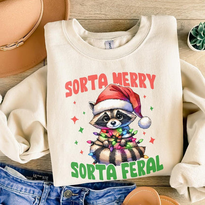 Sorta Santa Sorta Feral PNG, Christmas png - 300 DPI Design for T-Shirt