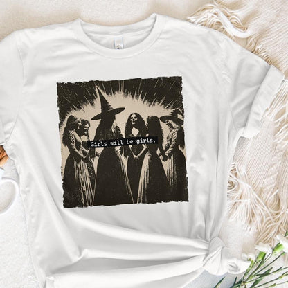 Halloween Witch PNG, Girls will be Girls PNG - 300 DPI Design for T-Shirt