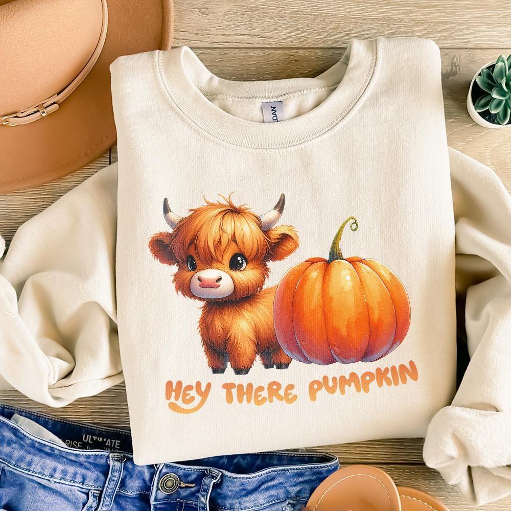 Highland Cow PNG, Autumn PNG - 300 DPI Design for T-Shirt
