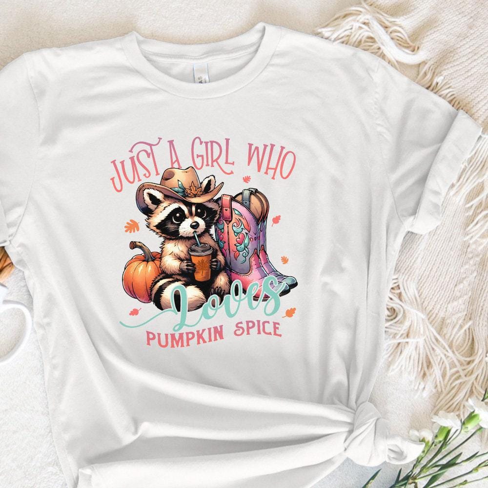 Just a Girl who Loves Pumpkin Spice PNG, Fall Themed Png - 300 DPI Design