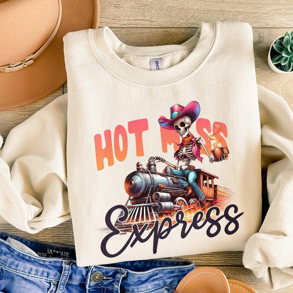 Hot Mess Express PNG, Mental Health PNG - 300 DPI Design for T-Shirt