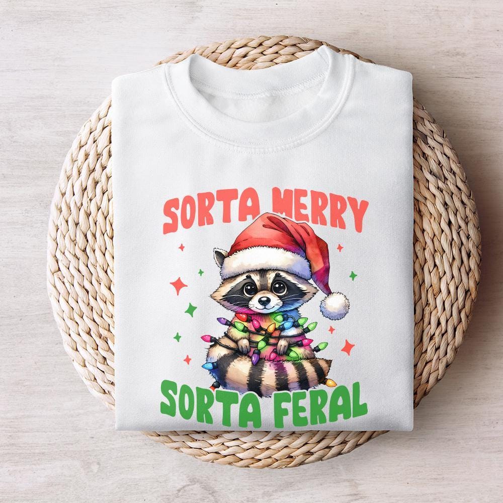 Sorta Santa Sorta Feral PNG, Christmas png - 300 DPI Design for T-Shirt